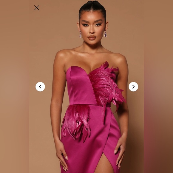 Jaqueline Asymmetrical Maxi Dress Raspberry size XL new with tag - Picture 2 of 14